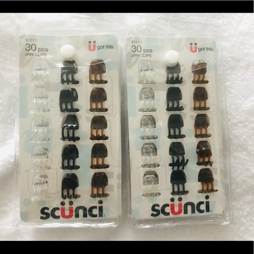 Lot of 2 Scünci Jaw Clips 30 pcs each